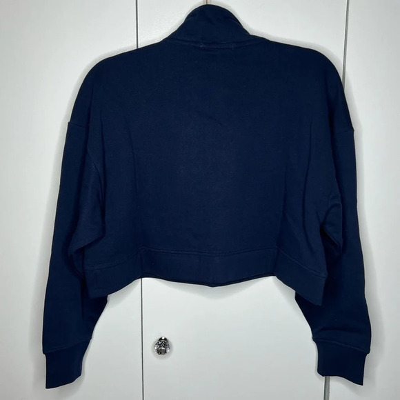 WeWoreWhat - Navy Blue Cropped Pullover NWT Small - Picture 2 of 4